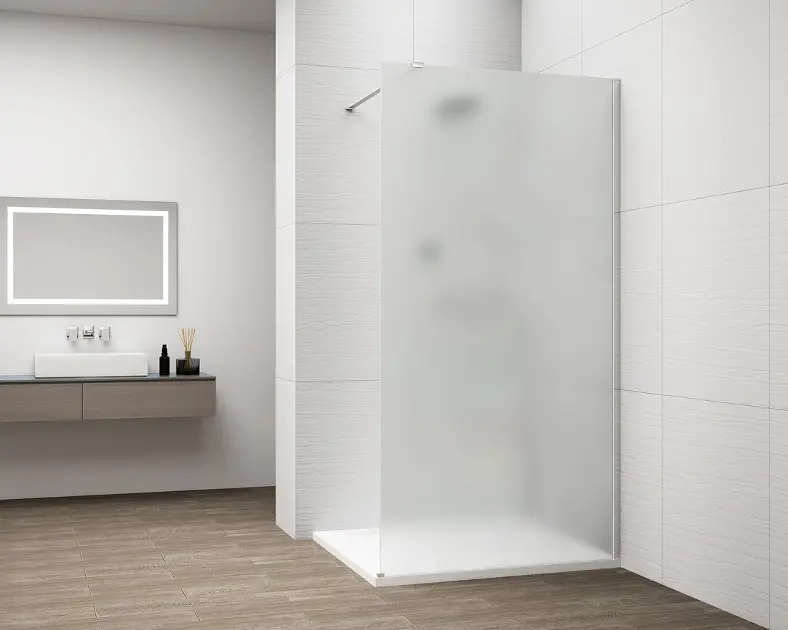 Polysan Esca - Walk-In-Duschwand 120 x 210 cm, Antidrop, mattes Glas/Chrom ES1112-01