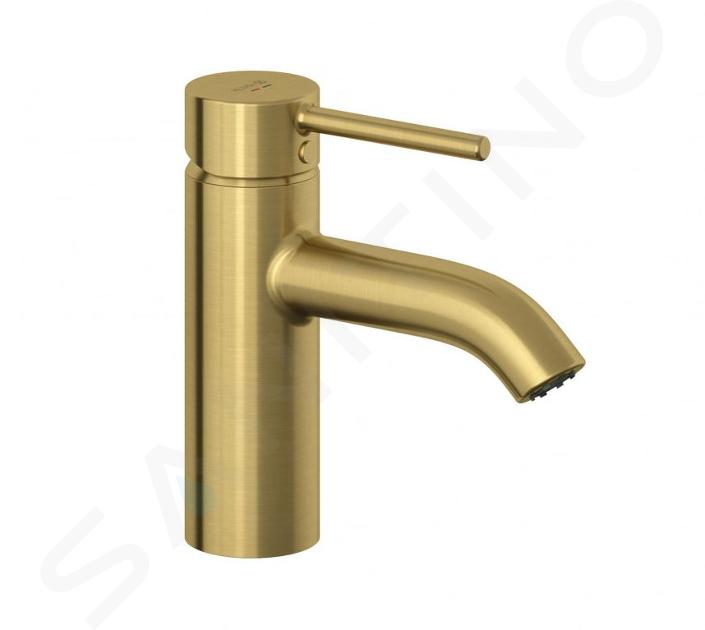 Kludi Bozz - Miscelatore da lavabo, con sistema di scarico Push-Open, color oro spazzolato 38266N076