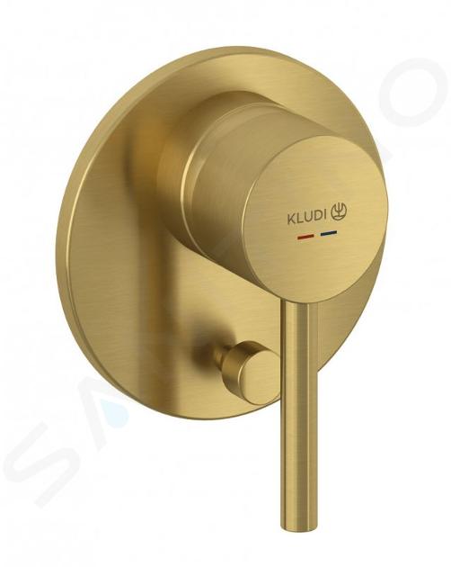 Kludi Bozz - Grifo empotrado para 2 dispositivos, oro cepillado 38716N076