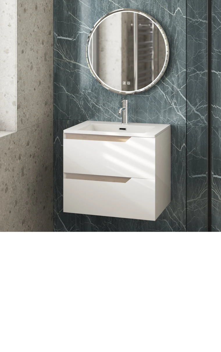 kielle Idolio - Spiegel mit LED-Beleuchtung und Heizung, Durchmesser 59 cm, Chrom 50324013