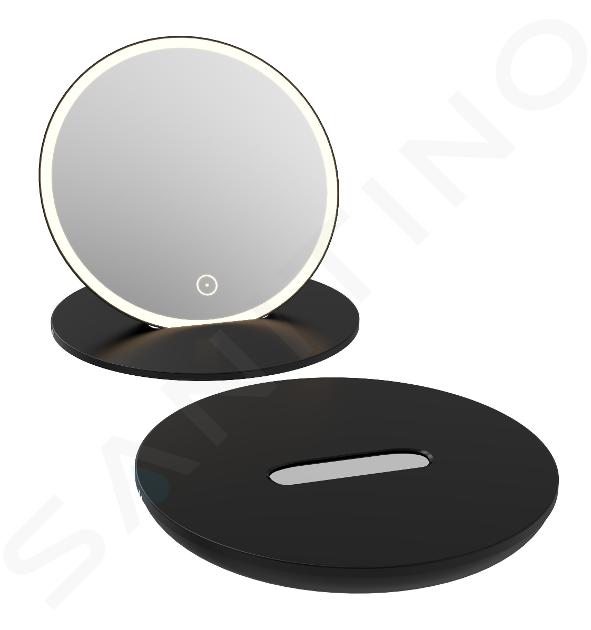 kielle Idolio - Miroir cosmétique portable avec éclairage LED, noir 50324034