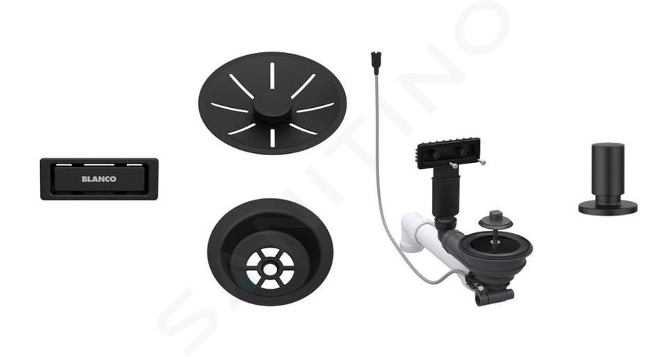 Blanco Accessoires - Kit de vidage InFino, avec commande excentrique, noir mat 207426