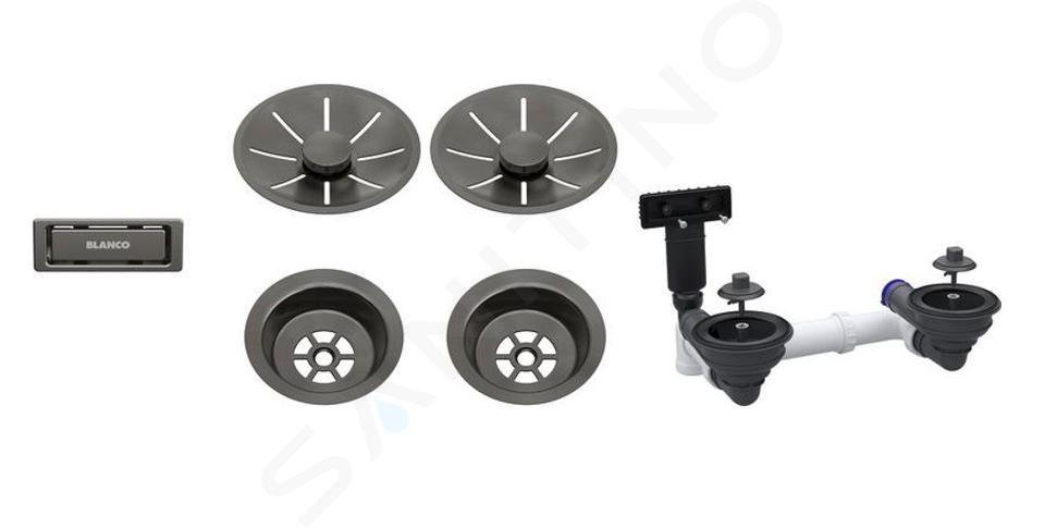 Blanco Accessoires - Kit de vidage InFino, acier foncé 207440