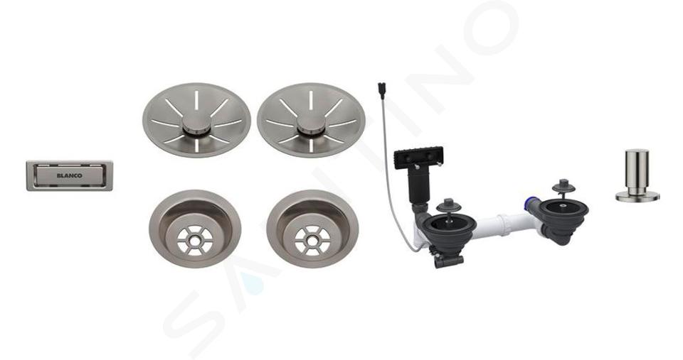 Blanco Accesorii - Set de scurgere InFino, cu buton de control, platină 207445