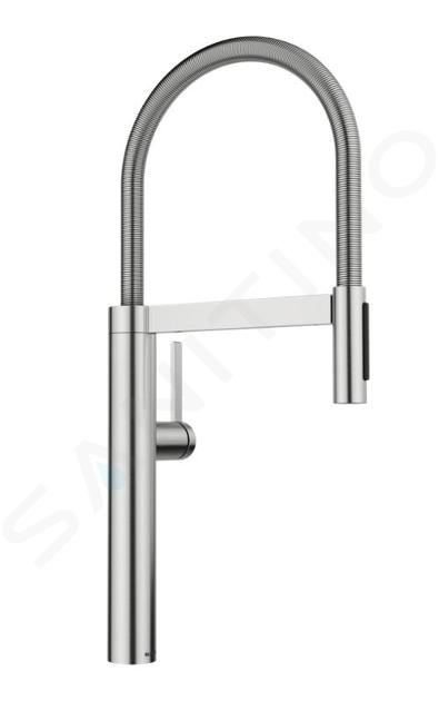 Blanco Culina S - Keukenkraan met flexibele arm en vuistdouche, staal 527463