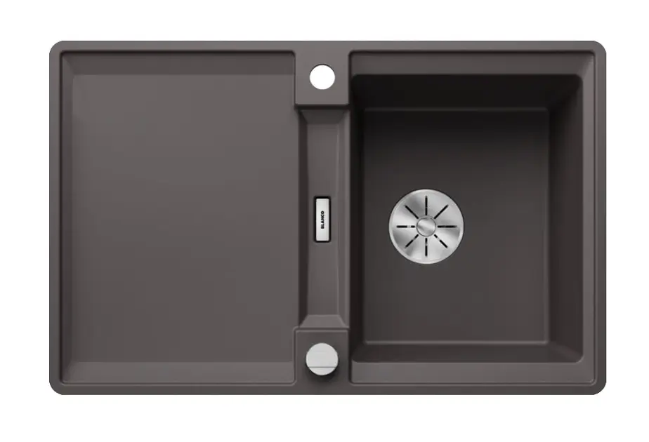Blanco Adira - Silgranitový dřez, 77x49 cm, s ovládáním odtoku a příslušenstvím, InFino, šedá skála 527595