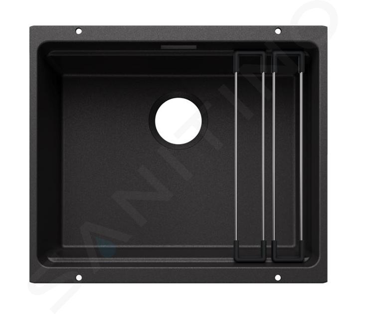 Blanco Etagon 500 - Zlewozmywak silgranitowy 53x46 cm, z akcesoriami, antracyt 527757
