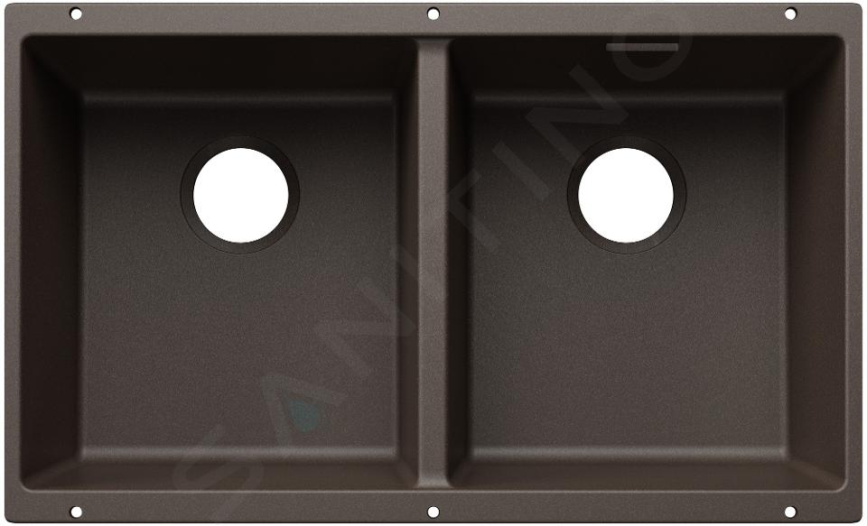 Blanco Subline 350/350 - Évier en silgranit, 76x46 mm, café 527832