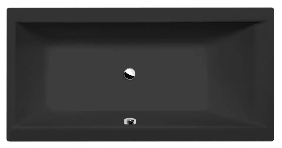 Polysan Cleo - Bañera de 150x75 cm, color negro mate. 27611.21
