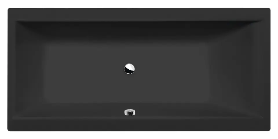 Polysan Cleo - Vasca da bagno 160x75 cm, nero opaco 93611.21