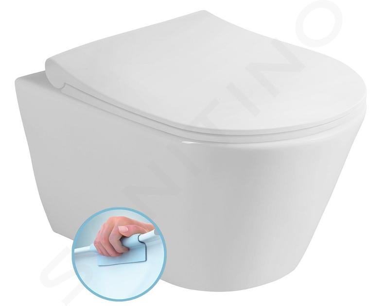 Sapho Avva - Hangend toilet, Rimless, wit 200114