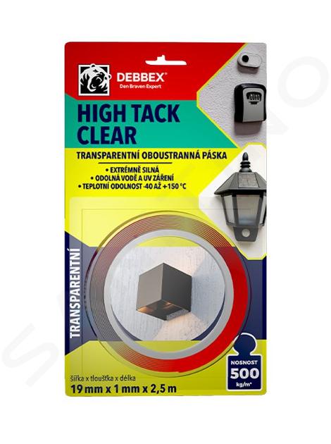 Den Braven - Dwustronna taśma klejąca High Tack Clear, 2,5 m, przezroczysta B8230BD