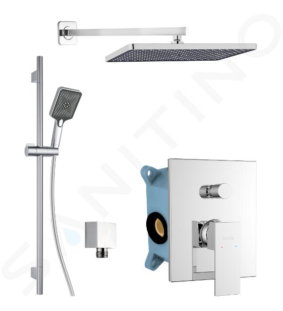 kielle Arkas I - Shower set with concealed mixer, for 2 devices, with fittings and concealed body, chrome 20611SP10