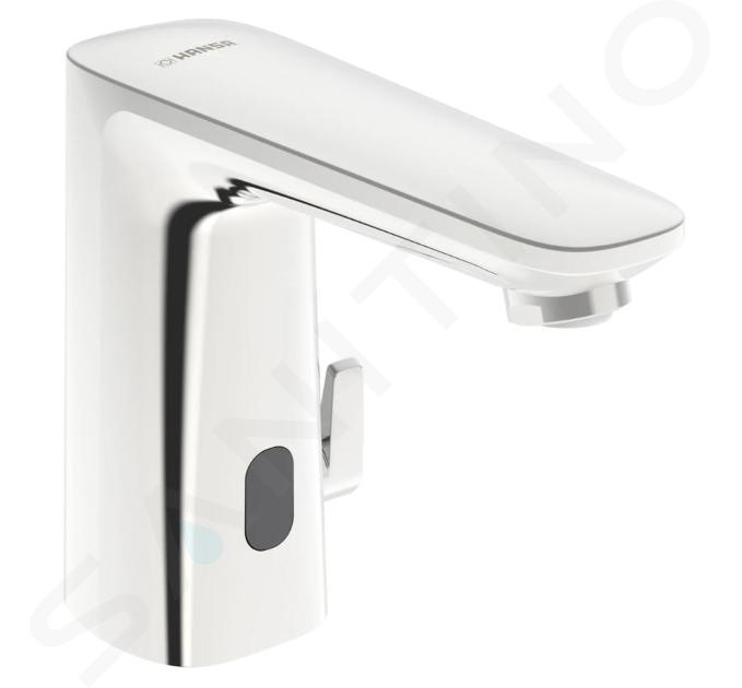 Hansa Electra - Mitigeur thermostatique électronique de lavabo, à piles, chrome 92302239