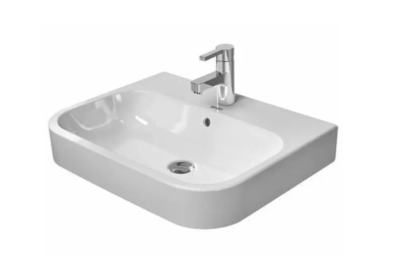 Duravit Happy D.2 - Umývadlo 60x46 cm, s prepadom, otvor na batériu, biela 2315600060