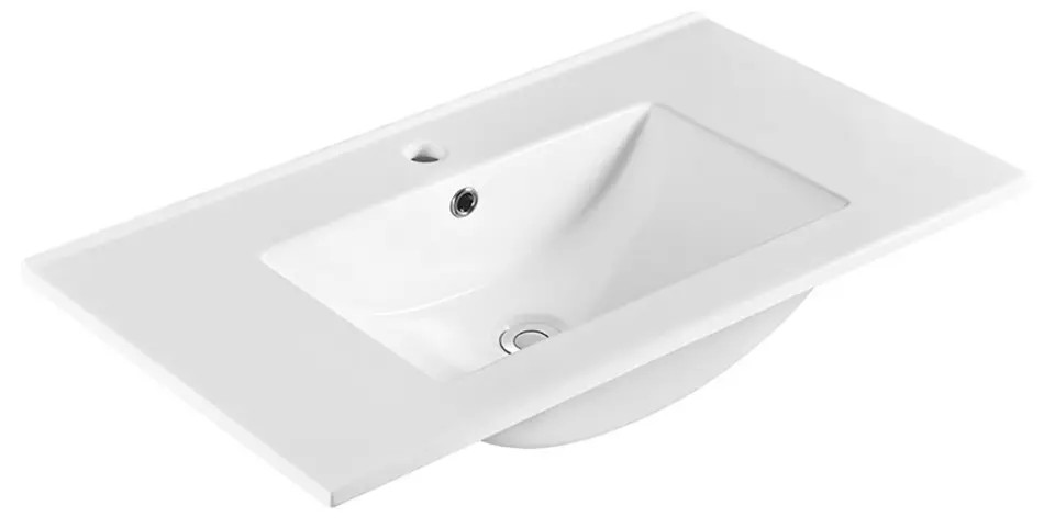 Sapho Slim - Умивалник 81x46 см, с преливник, отвор за смесител, бял 1601-80