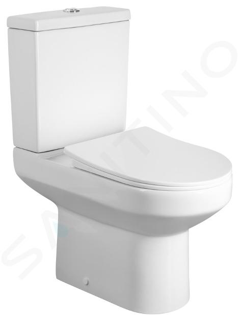 Aqualine Vermet - WC monobloc, scurgere vario, alb VR038