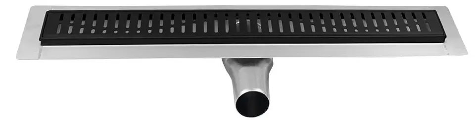 Gelco - Nerezový sprchový kanálik s roštom Onda, 105x6x13 cm, čierna GMO16BIIJ1