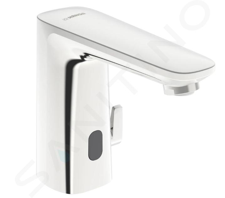 Hansa Electra - Mitigeur thermostatique électronique de lavabo, à piles, chrome 92102219