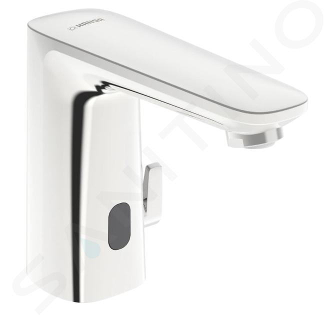 Hansa Electra - Mitigeur thermostatique électronique de lavabo, alimentation secteur, Bluetooth, chrome 92202009