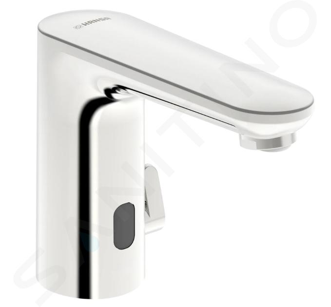 Hansa Electra - Miscelatore termostatico elettronico per lavabo, alimentazione a rete, Bluetooth, cromo 92702009