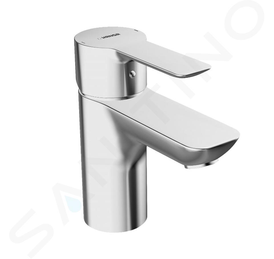 Hansa Ligna - Miscelatore monocomando per lavabo con sistema di scarico, cromato 06072203