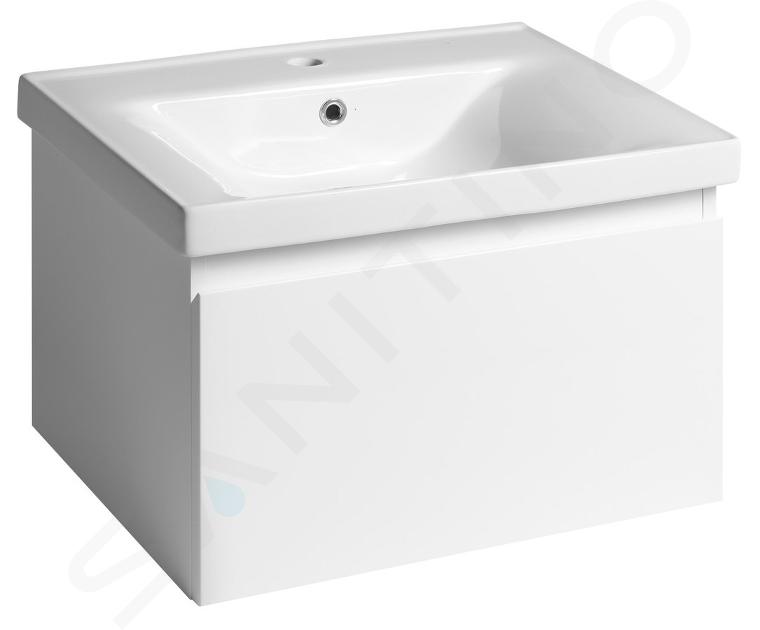 Aqualine Altair - Mobiletto da lavabo, 35x57x45 cm, 1 cassetto, bianco AI263