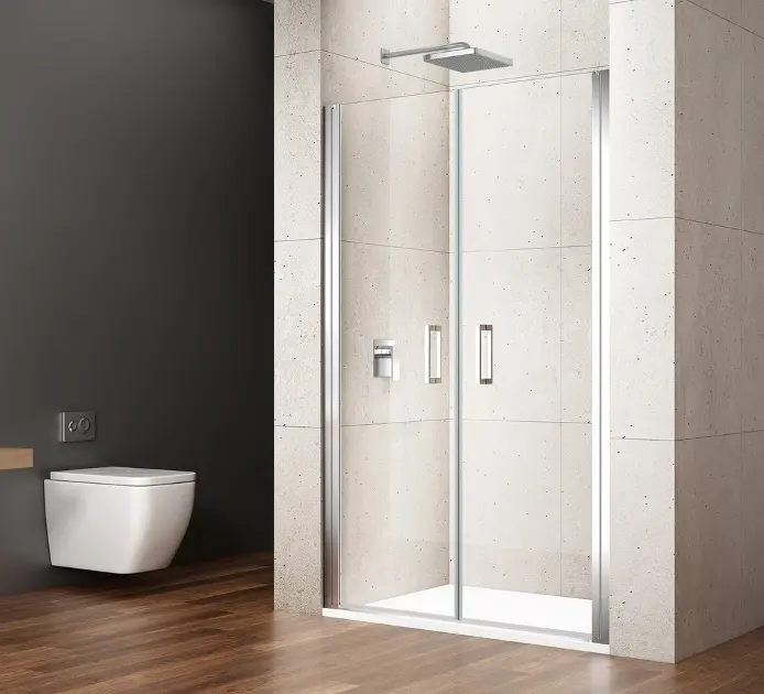 Gelco Loro - Dubbele douchedeur 120 cm, helder glas/chroom GN4312