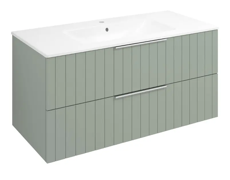 Levně Sapho Cirasa - Umyvadlová skříňka Strip 100x52x46 cm, 2x zásuvka, verde CR100-4444S