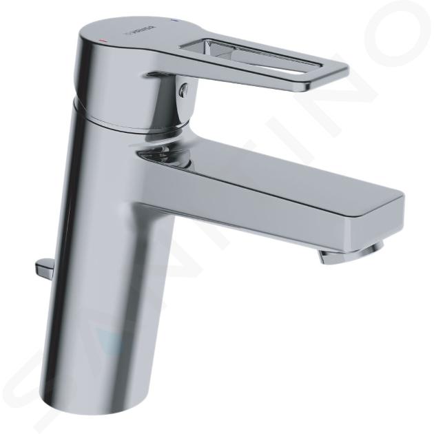 Hansa Twist - Miscelatore monocomando XL per lavabo, con sistema di scarico, cromato 09012285