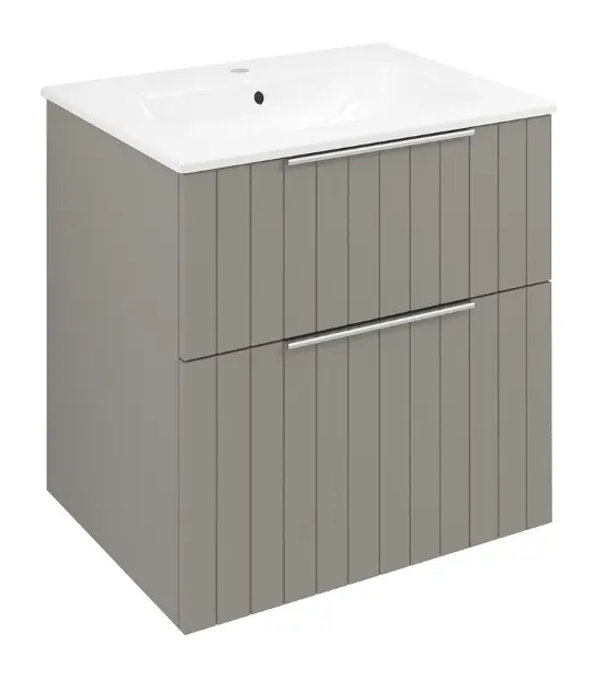 Levně Sapho Cirasa - Umyvadlová skříňka Strip 59x64x46 cm, 2x zásuvka, agila CR601-4343S