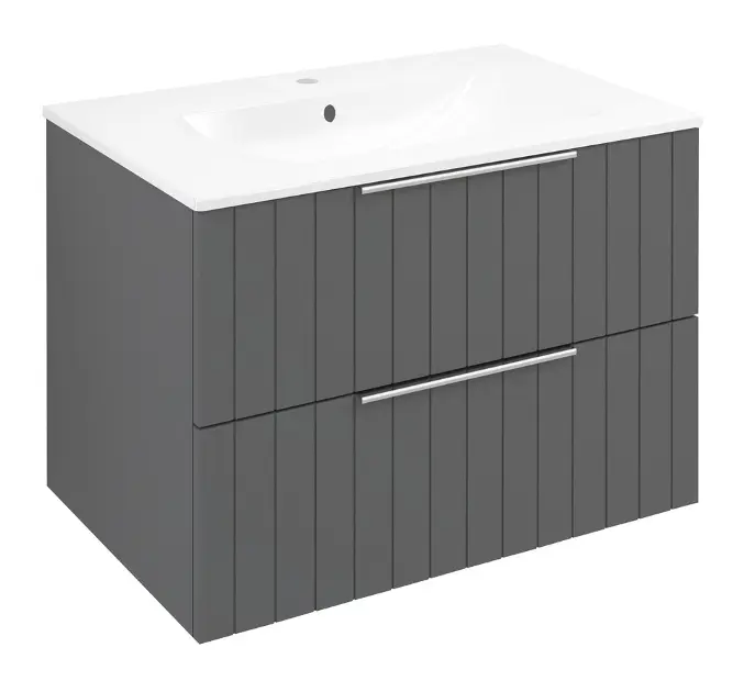 Levně Sapho Cirasa - Umyvadlová skříňka Strip 70x52x46 cm, 2x zásuvka, carina CR701-4141S