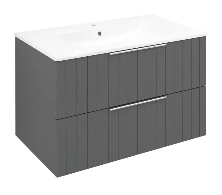 Levně Sapho Cirasa - Umyvadlová skříňka Strip 80x52x46 cm, 2x zásuvka, carina CR801-4141S