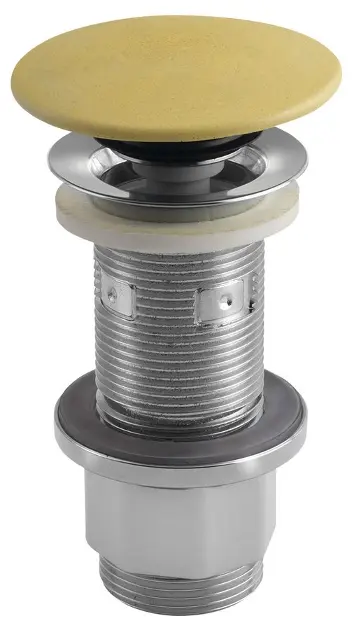 Levně Sapho - Umyvadlová výpusť, ClickClack, matná žlutá FG922