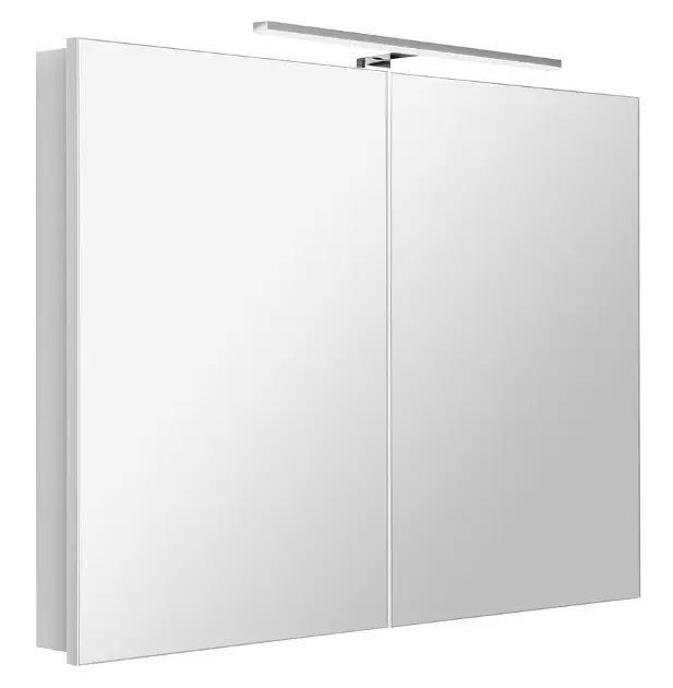 Sapho Greta - Огледален шкаф с LED осветление 101x70x14 см, 2 врати, матово бяло GR100-0031