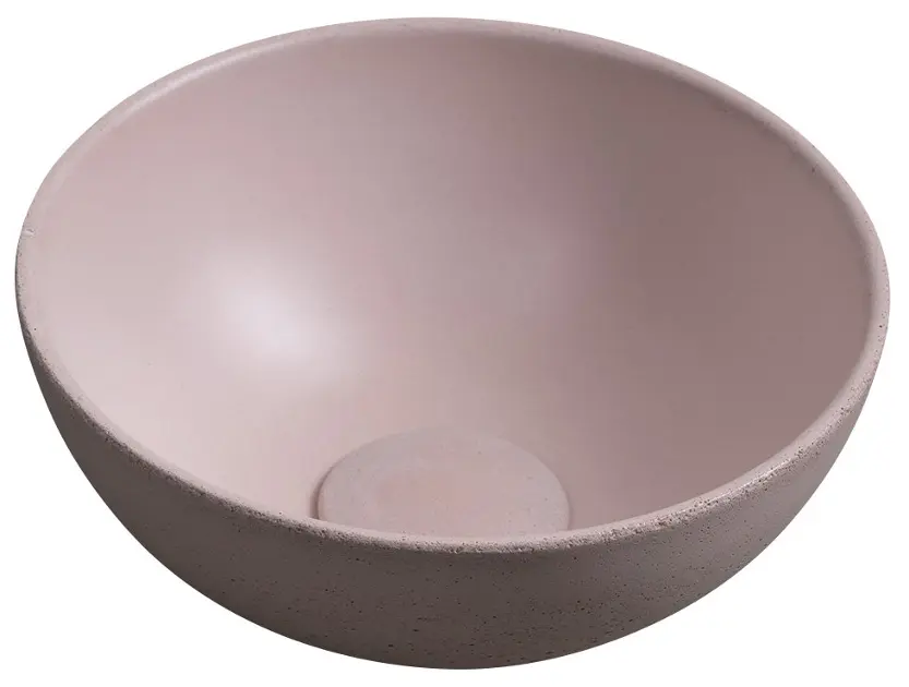 E-shop Sapho Small - Umývadlo na dosku Minor, priemer 26 cm, bez prepadu, bez otvoru na batériu, matná ružová MR26021