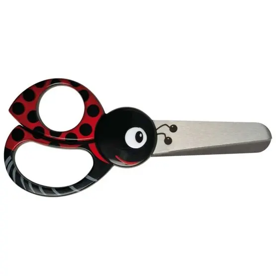 FISKARS - Forbici per bambini, per destri/mancini, lunghezza 13 cm, con coccinella 1004612