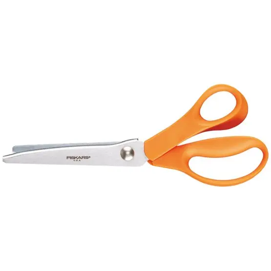 Ciseaux Cranteurs Fiskars | Lames Acier Inox Pour Tissu Et Couture | Coupe Zigzag Anti-effilochage | 20,3 Cm