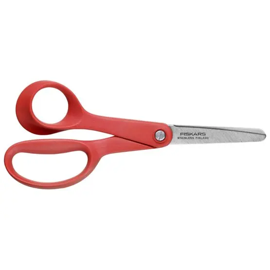FISKARS - Kinderschere, für Linkshänder, Länge 13 cm, rot 1005169