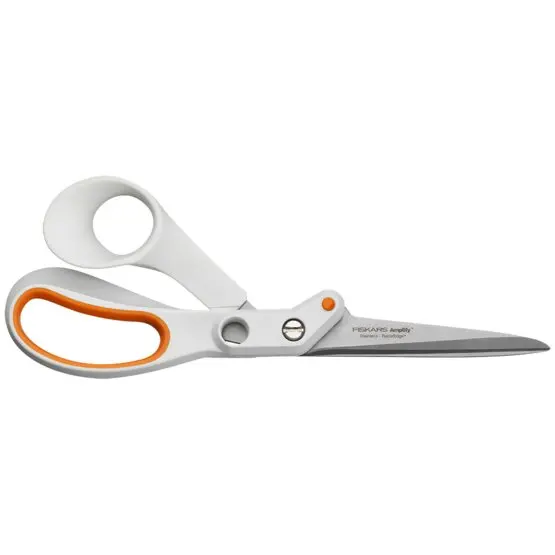 Fiskars Forbici per Fiori a Lame Curve, Lunghezza: 17,1 cm, Lame in Acciaio Inossidabile e Impugnatura in Plastica, Nero/Arancione, Micro-Tip, Solid, SP-160, 1063325