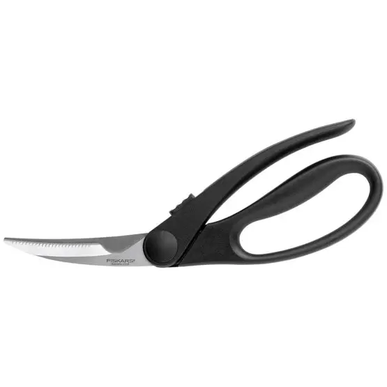 Levně FISKARS Kuchyňské vybavení - Nůžky na drůbež, délka 23 cm, černá 1023819