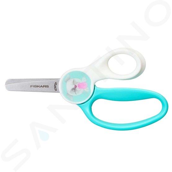 FISKARS - Forbici per bambini, destre, lunghezza 13 cm, con cucciolo 1064076