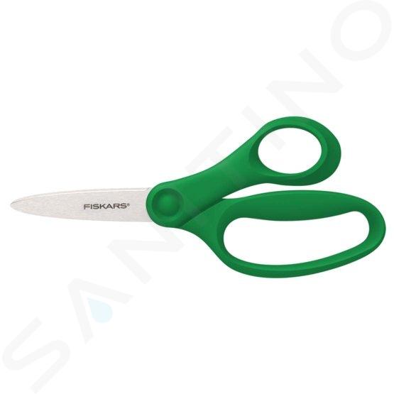 FISKARS - Tijeras para niños, diestra, longitud 15 cm, verde 1067848