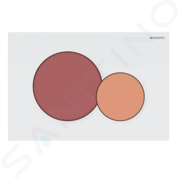 Geberit Sigma01 - Plaque de déclenchement, rouge carmin/orange/blanc 115.770.FY.5