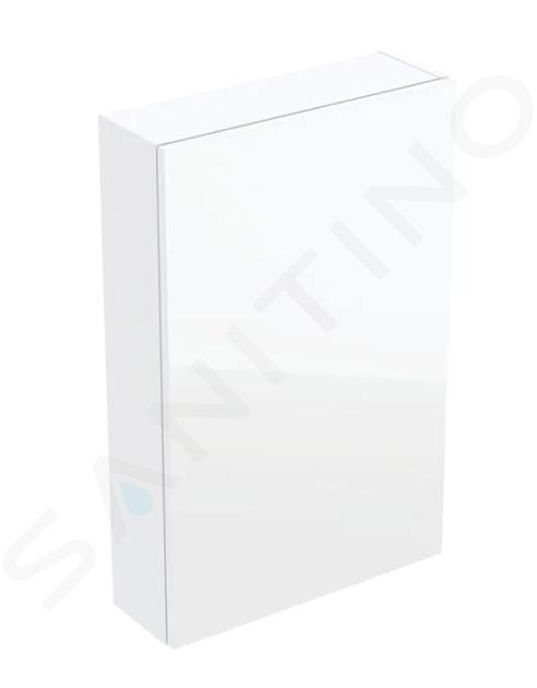 Geberit - Mobile 70x45x15 cm, 1 anta, cerniere S/D, bianco/vetro bianco 502.318.01.2