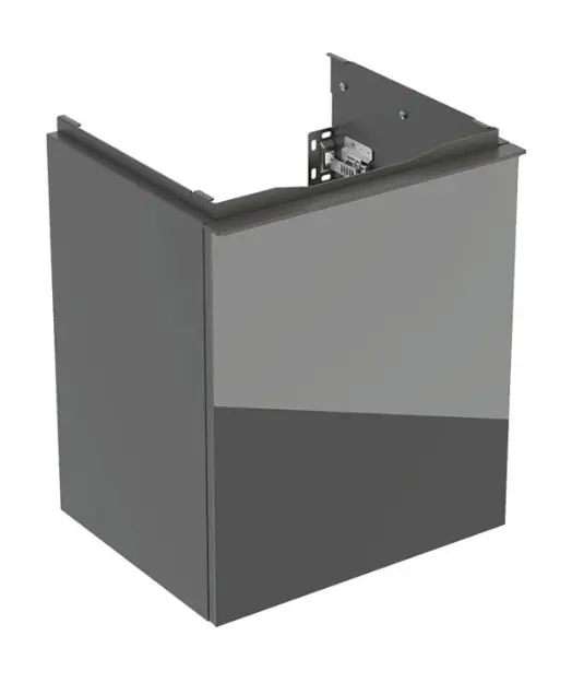 Geberit Acanto - Meuble pour lavabo, 45x42x38 cm, 1 tiroir, verre/lave 503.002.JK.2