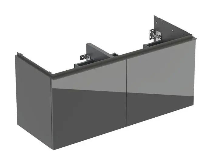 Levně Geberit Acanto - Umyvadlová skříňka, 118x54x48 cm, 4 zásuvky, sklo/lávová 503.007.JK.2