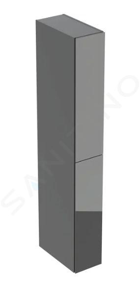 Geberit - Magas szekrény 180x24x48 cm, 2 fiókos, üveg/láva 503.011.JK.2