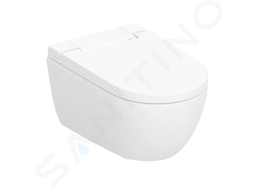 Geberit AquaClean - Elektronický bidet s keramikou, Rimfree, SoftClose, KeraTect, biela 146.350.01.1