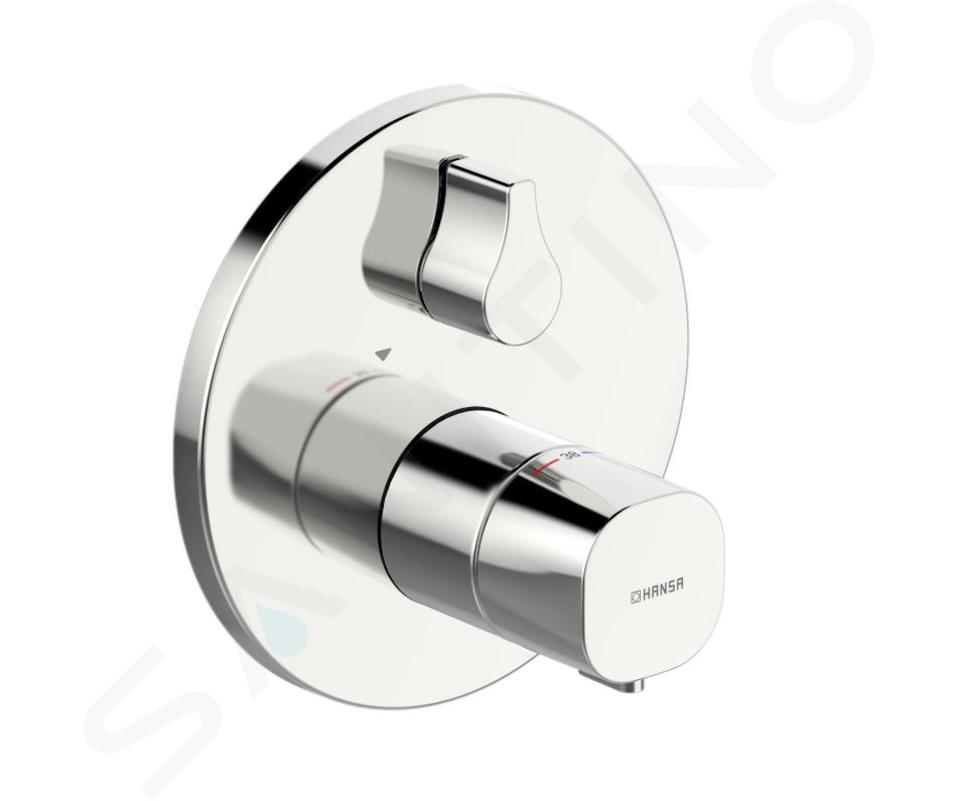 Hansa Living - Miscelatore termostatico ad incasso per vasca da bagno, con deviatore a 2 utenze, cromato 81149552